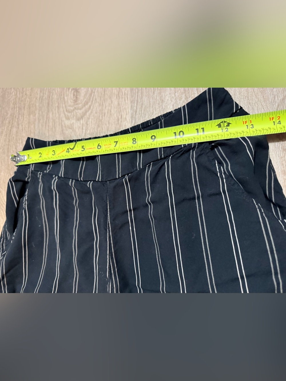 Billabong Black Rayon Pinstripe Pants Small - Picture 9 of 12